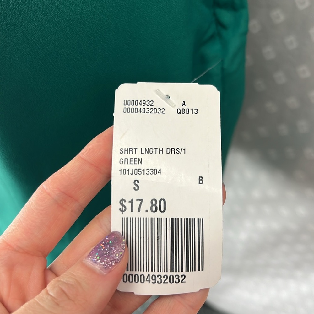 NWT Green Ruffle Dress - Picture 4 of 6